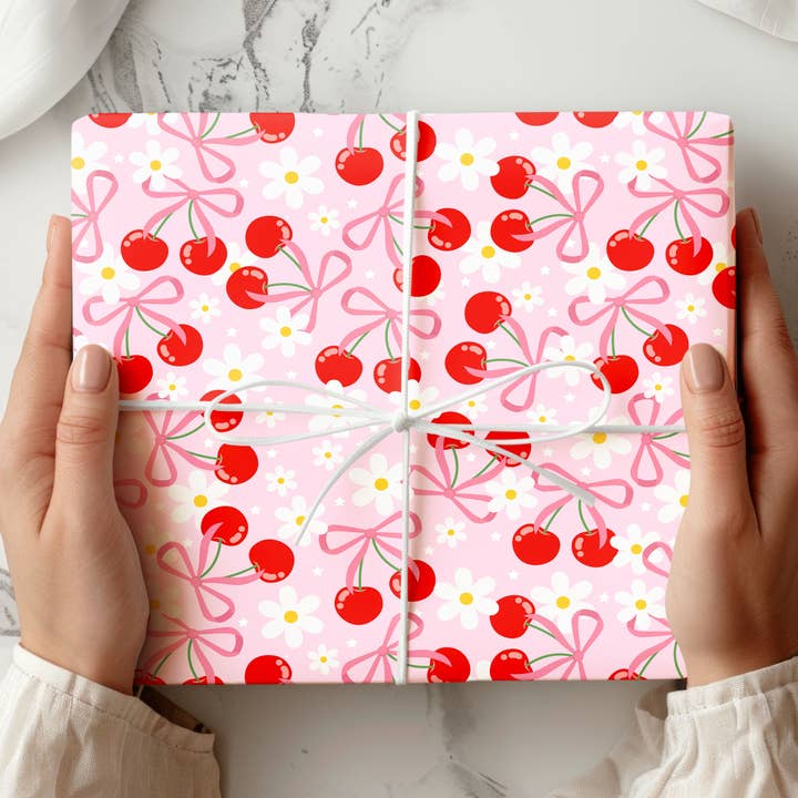 Cherry Coquette Pattern Wrapping Paper