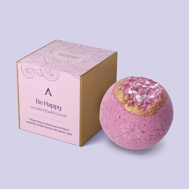 Be Happy Stress Relief Essential Oil Bath Bomb