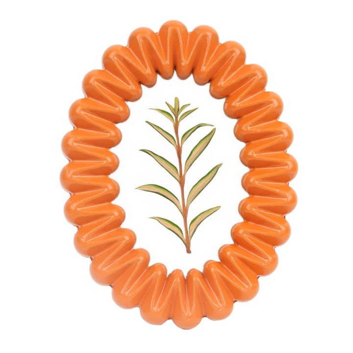 Orange Oval Wave 4x6