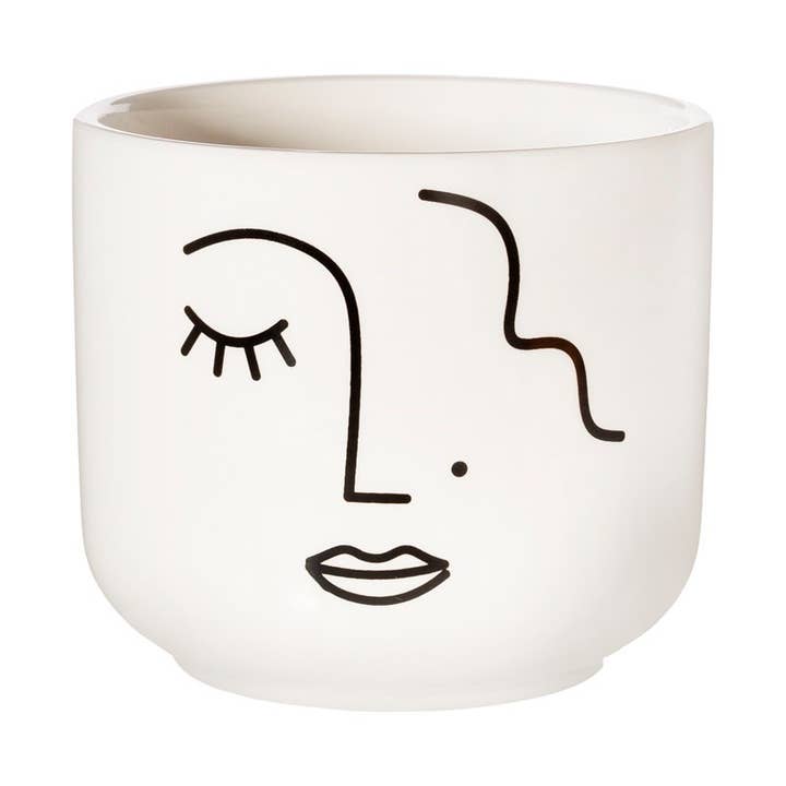 Abstract Face Large Planter