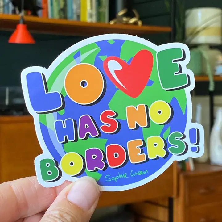Love Has No Borders Vinyl Sticker