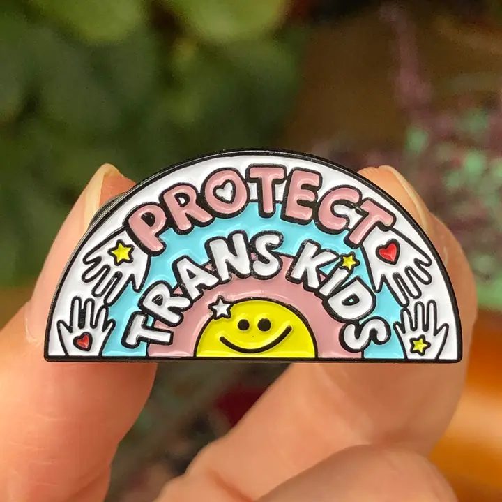 Protect Trans Kids Enamel Pin Badge